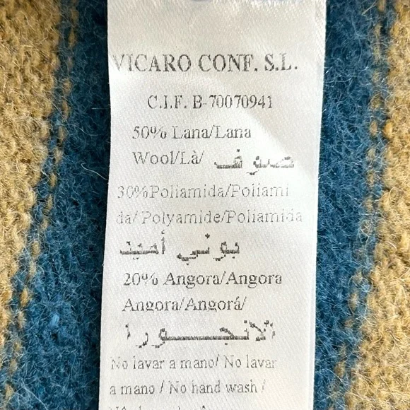 Nanos Wool & Angora Striped Polar Bear Sweater size Girls 10 - Picture 5 of 5